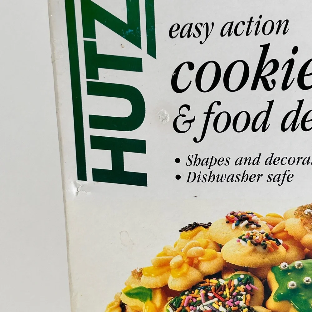 Cookie Press & Food Decorator Hutzler New Open Box Complete Holiaday Baking